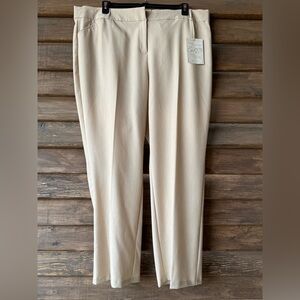 Cato Women's Wide Leg Cream Pants. 20W NWT